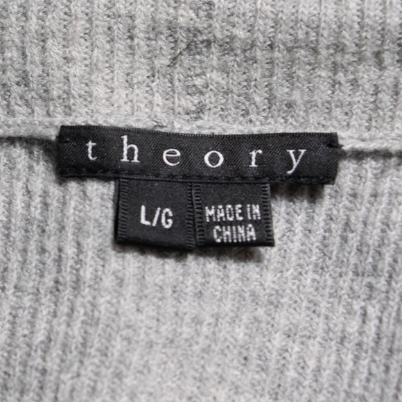 Theory Wool Open Front Waterfall Cardigan - Picture 4 of 6
